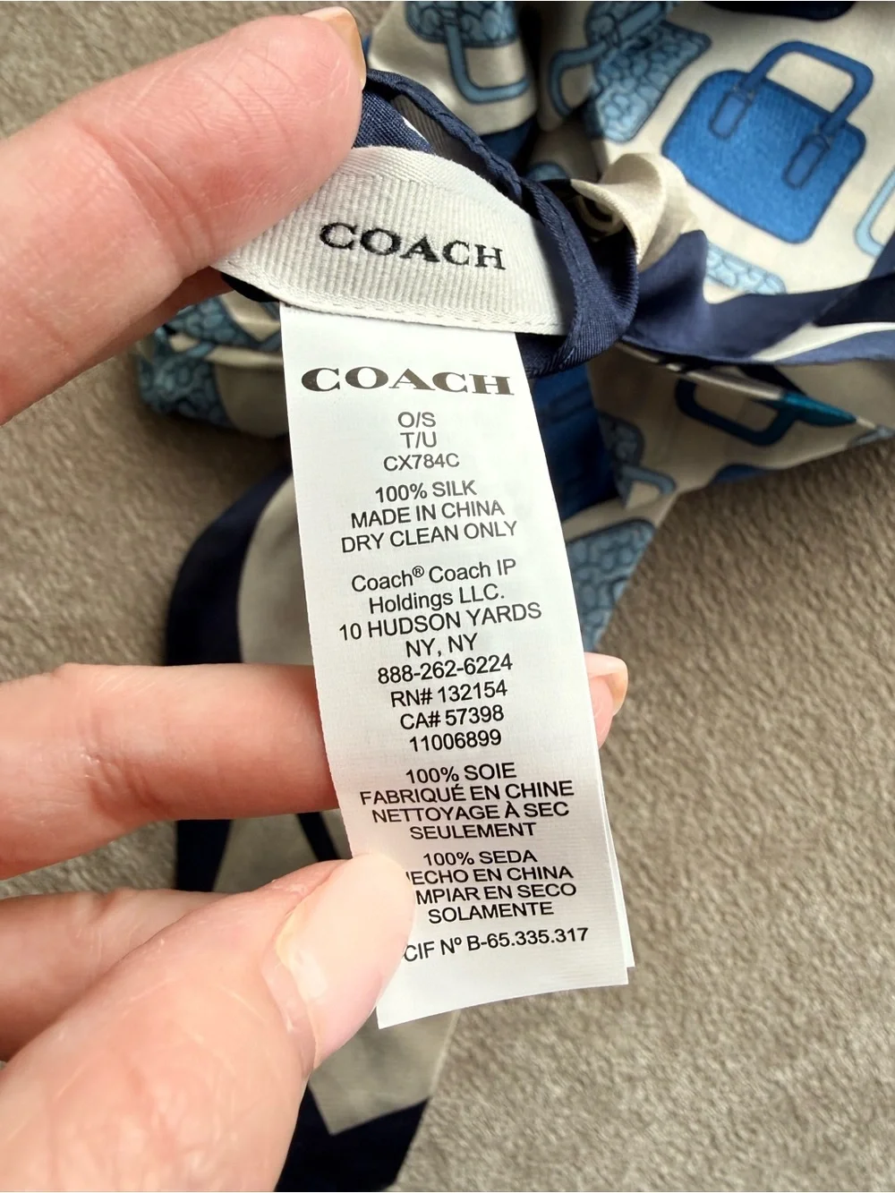 Coach silk scarf